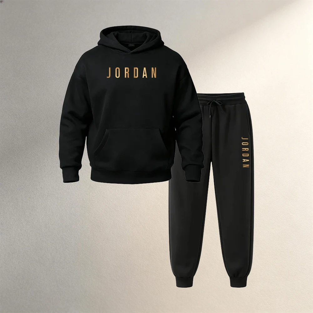 Mens Fashion Style - Erkek Giyim 2 Parça Kapüşonlu Sweatshirt