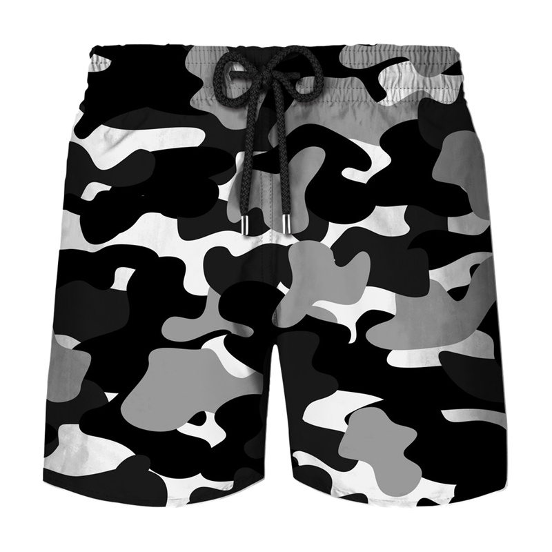 Mens Fashion Camo Pants - Klasik Kamuflaj Kurulu Şort Erkekler Moda