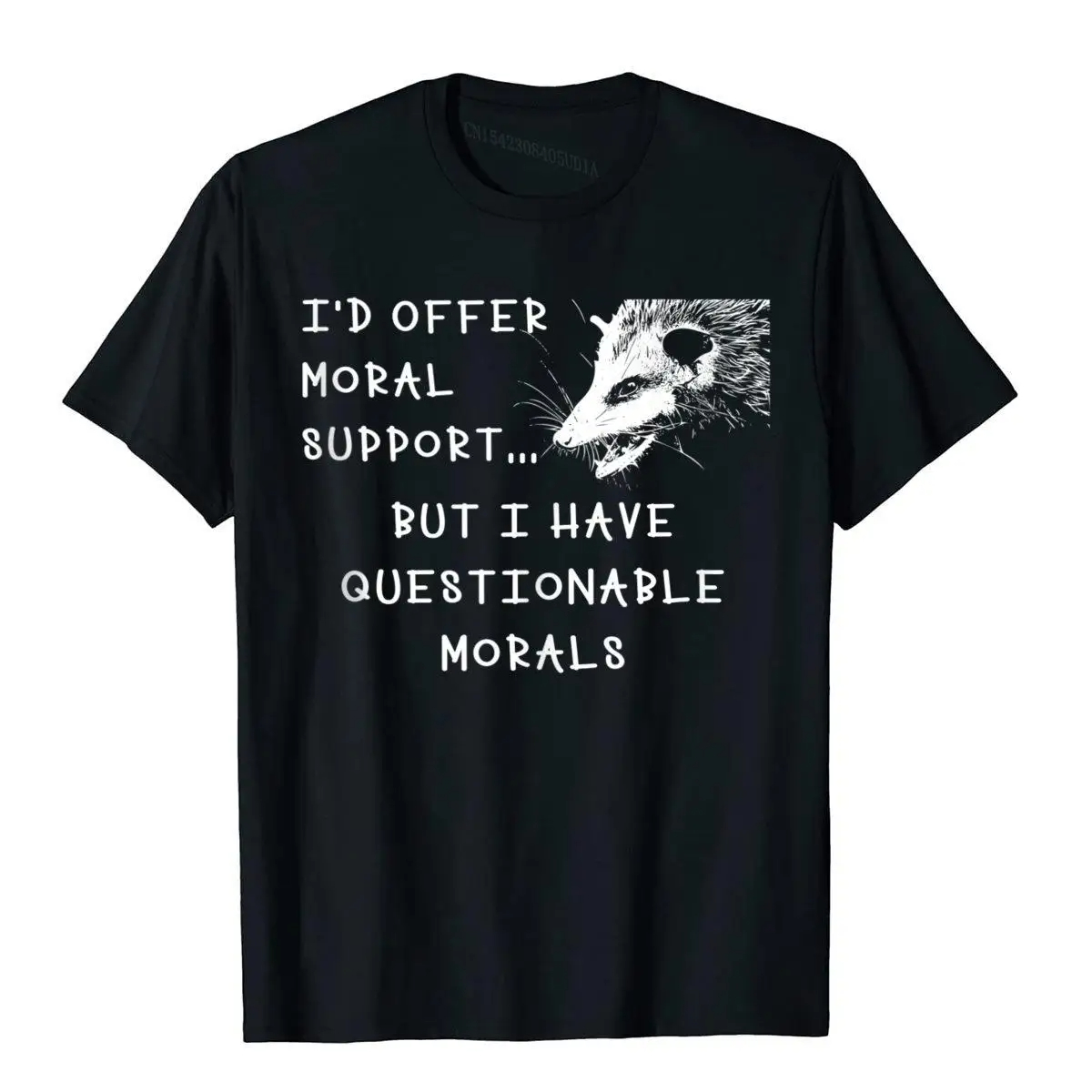Men'S Fashion Questions - Opossum Meme Sorgulanabilir Ahlaklar grafik baskı