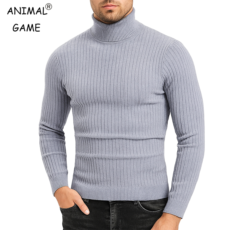 Turtleneck Sweater Men - Sonbahar Erkek Kazak Balıkçı Yaka Kablo
