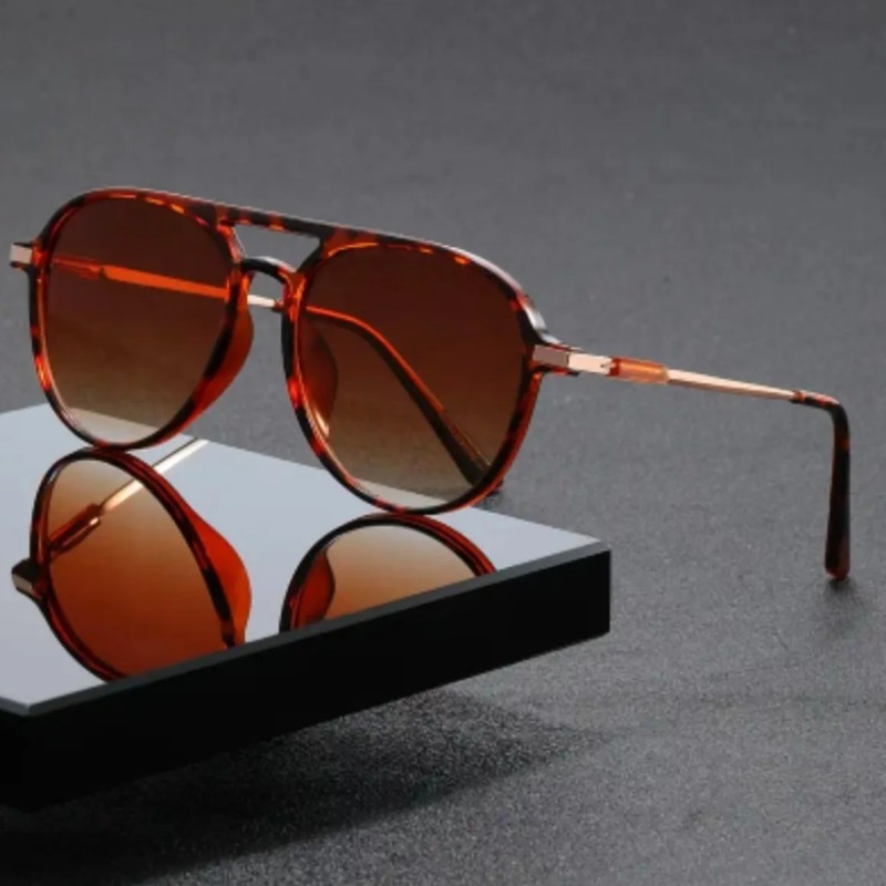 Men'S Fashion Old Money - 1 adet Vintage Pilot Güneş Gözlüğü