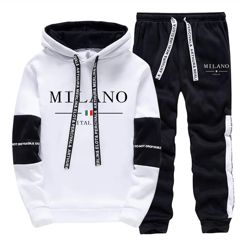 Men'S Fashion Outfits 2026 - Erkek Takımı/Hoodie/Pantolon İtalya Trend Hoodie Spor