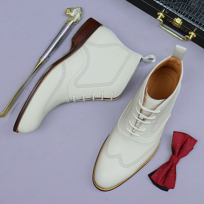Men Fashion Elegant - Şık Erkek Hakiki Deri Chelsea Botları