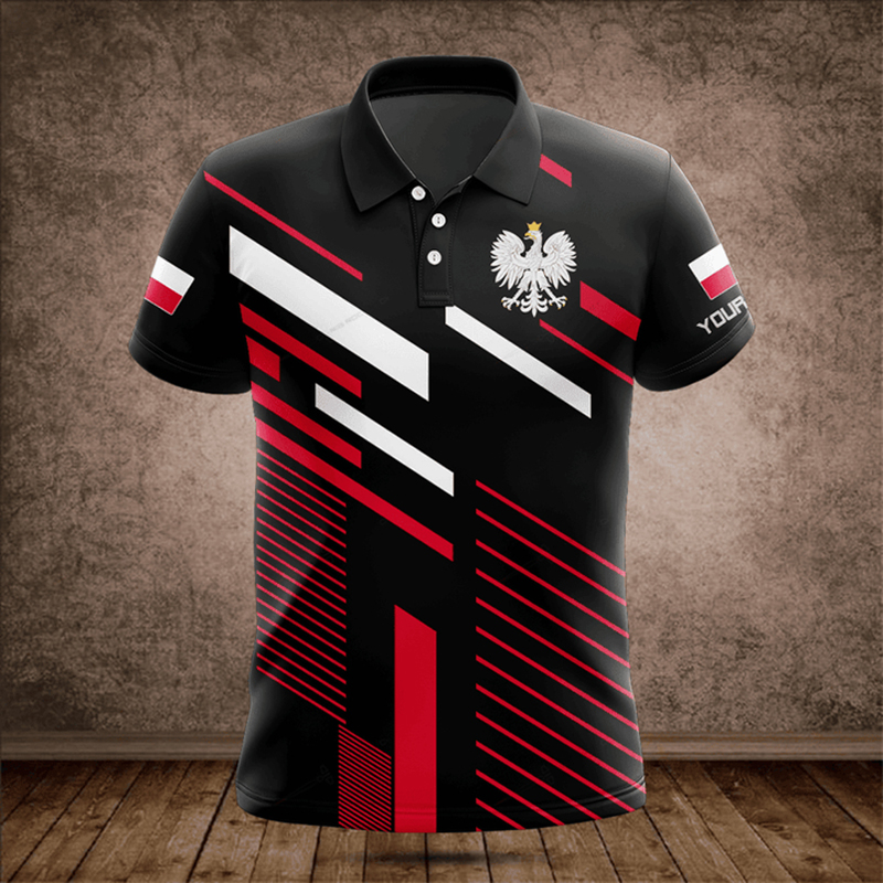 Men'S Fashion Names - Özel Ad Polonya Bayrağı Grafik Kamuflaj