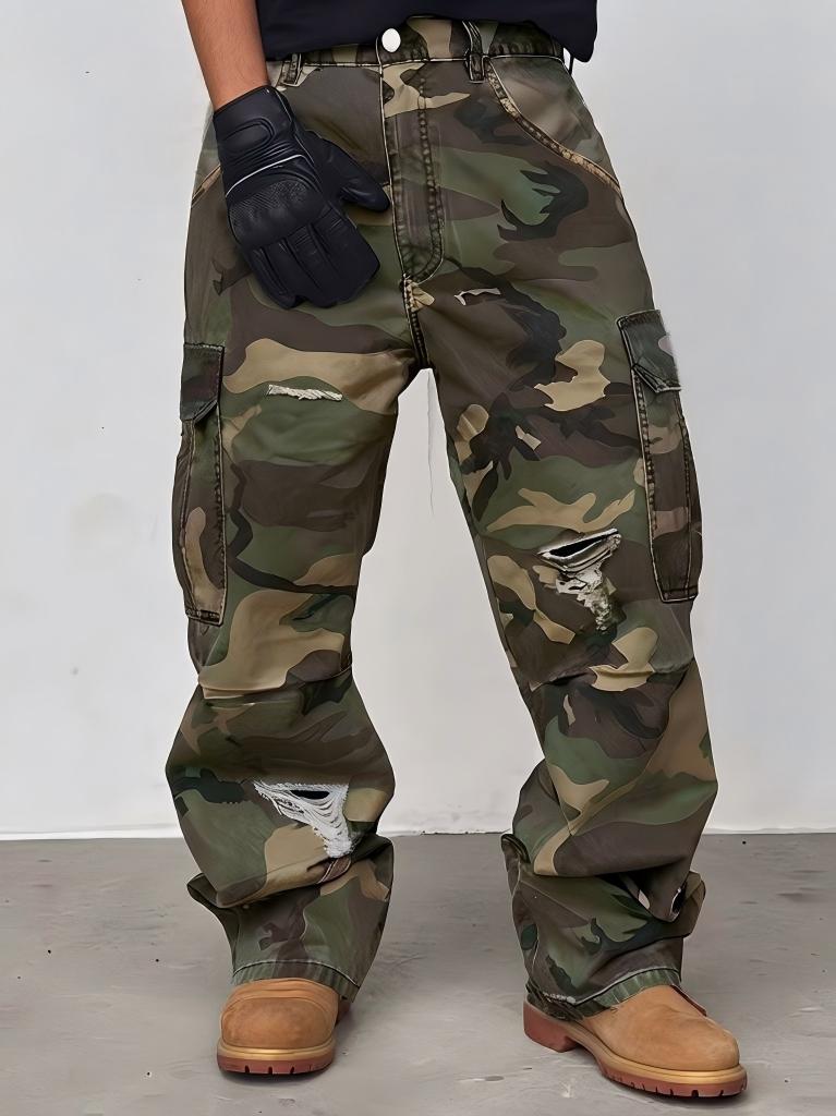Mens Fashion Camo Pants - 【HME】Erkek kot pantolonları | Erkekler için