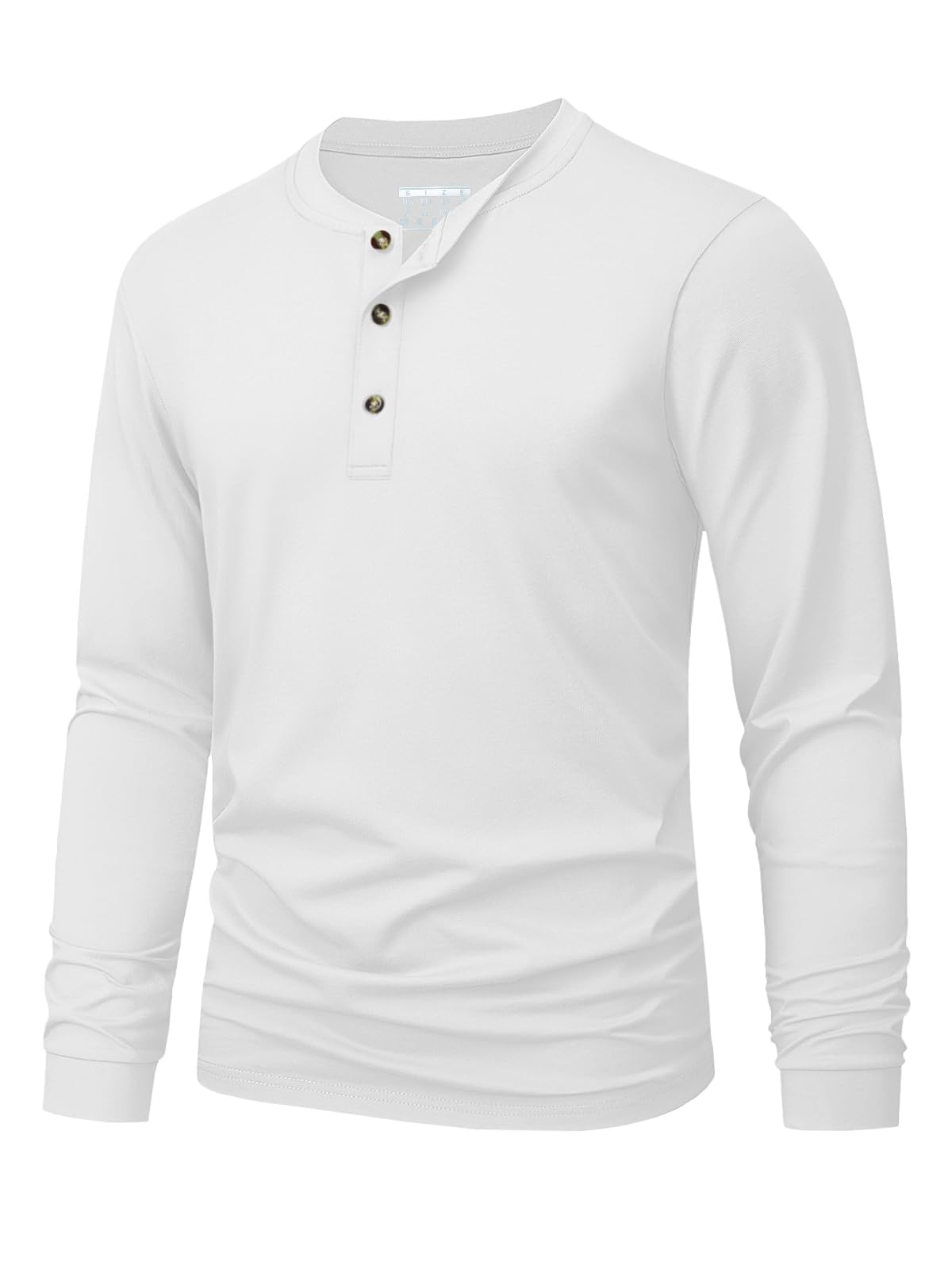 Mens Fashion Style - Erkek Henley Tişörtü Sade Düz Renk