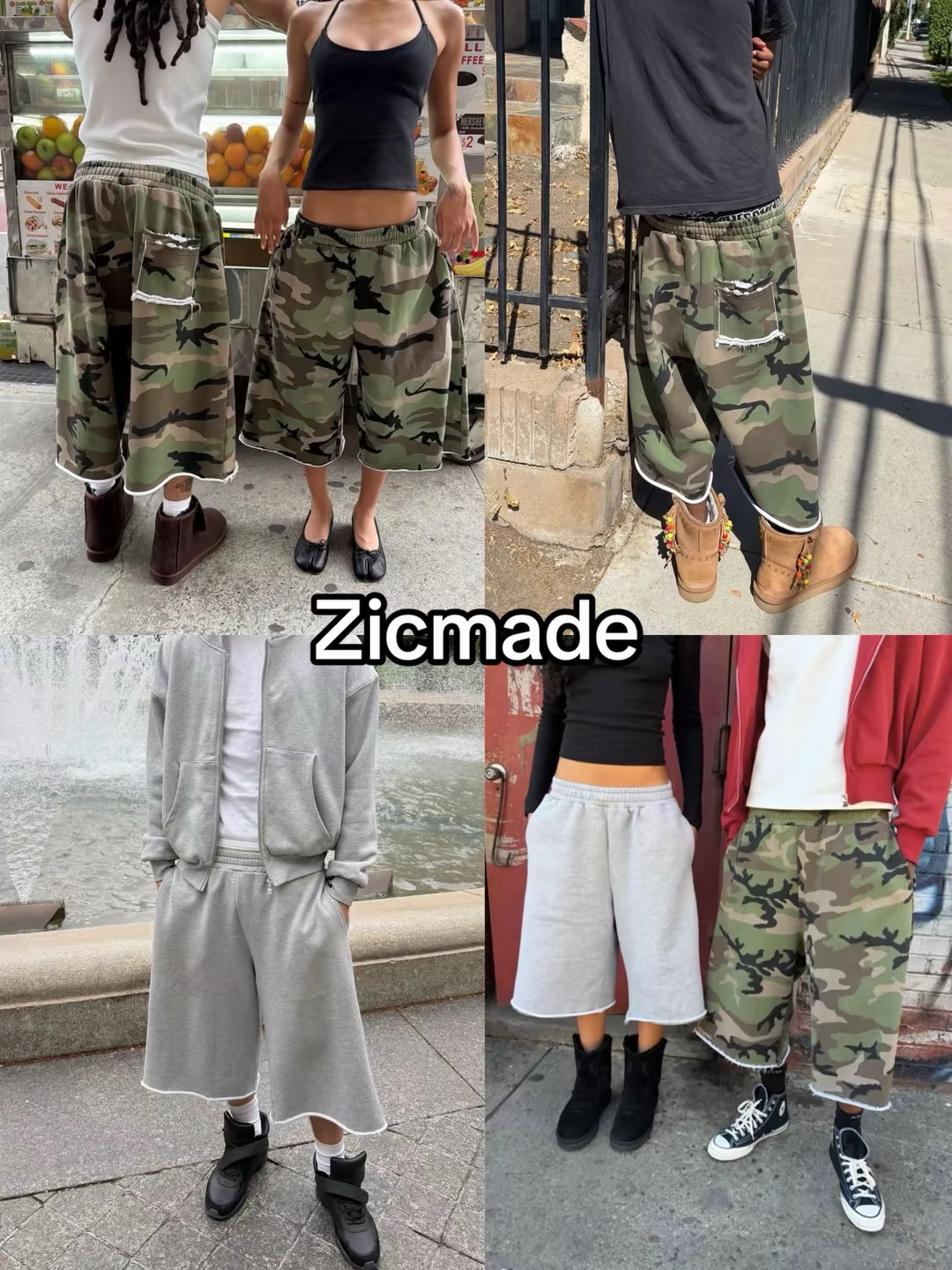 Harajuku Hip Hop Camo Şort Cam - Mens Fashion Camo Pants incelemesi ve fiyatı