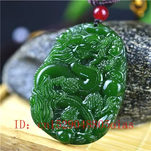 Doğal yeşil çin yeşim ejderha  - Men'S Fashion Jewelry incelemesi ve fiyatı