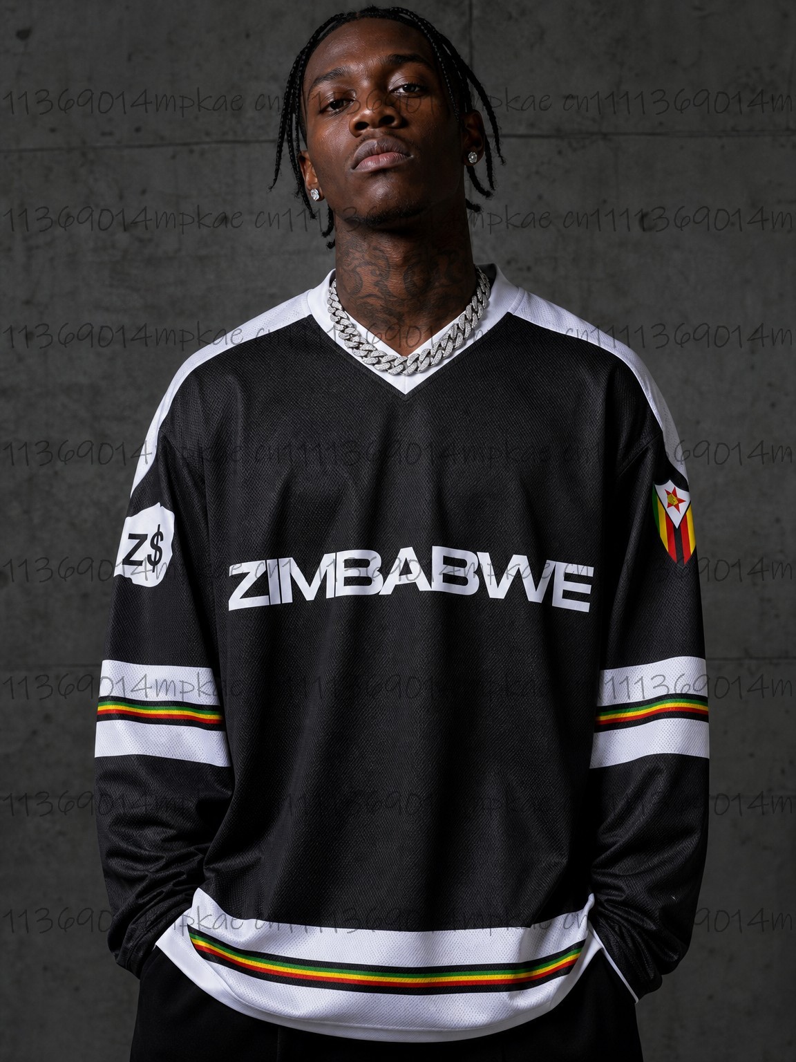 Erkek Zimbabve Baskılı V Yaka  - Mens Fashion Style incelemesi ve fiyatı