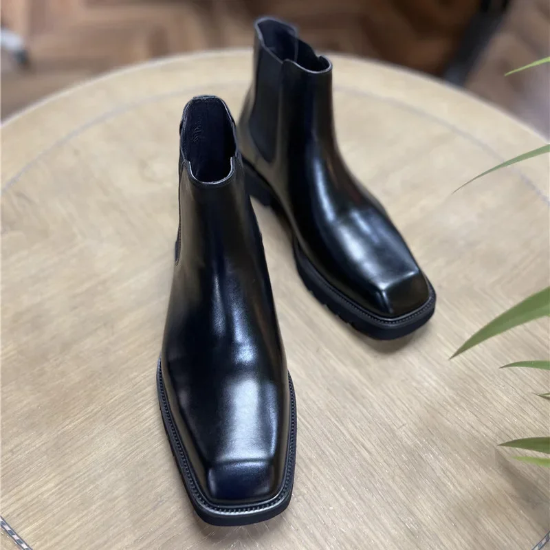 Zarif Erkek Hakiki Deri Botlar - Men Fashion Elegant incelemesi ve fiyatı