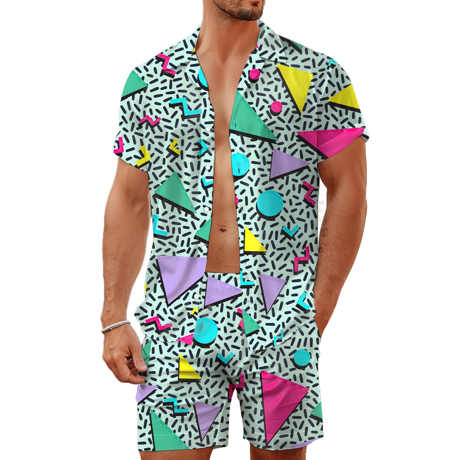 Yazlık Düzensiz Geometrik 3D B - Mens Fashion Style incelemesi ve fiyatı