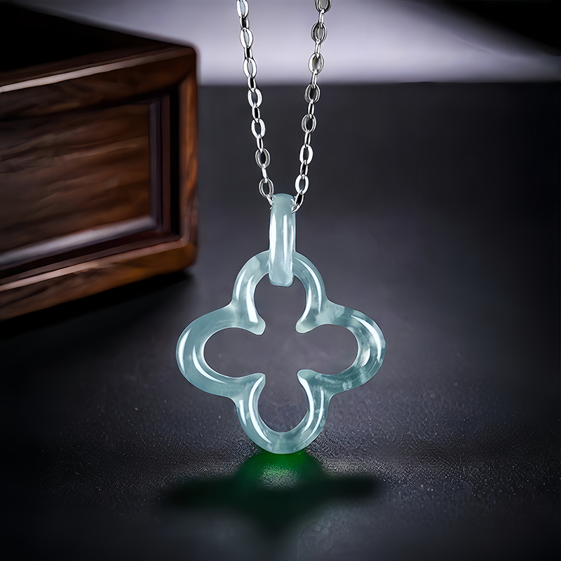 Mavi Myanmar Jadeite dört yapr - Men'S Fashion Jewelry incelemesi ve fiyatı