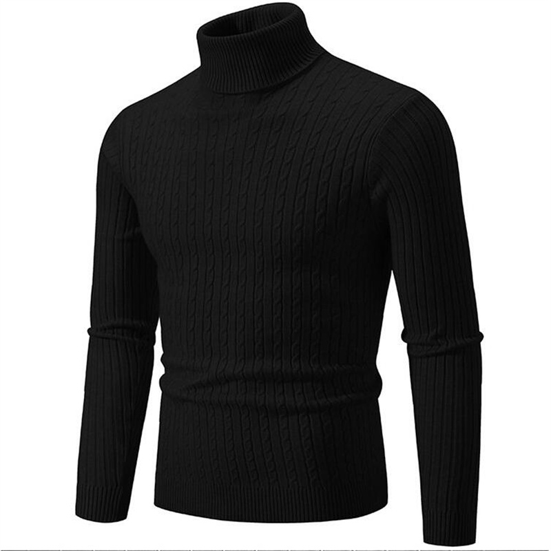 2025 Yeni Erkek Düz Renk Balık - Turtleneck Sweater Men incelemesi ve fiyatı
