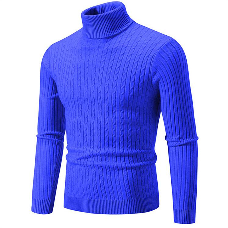 2025 Yeni Erkek Düz Renk Balık - Turtleneck Sweater Men incelemesi ve fiyatı