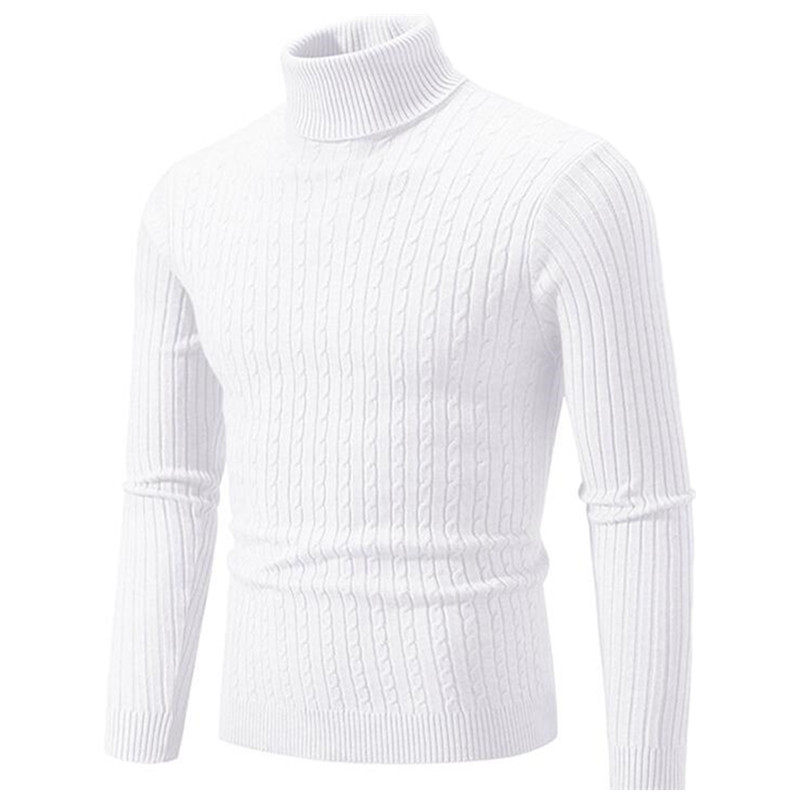 2025 Yeni Erkek Düz Renk Balık - Turtleneck Sweater Men incelemesi ve fiyatı