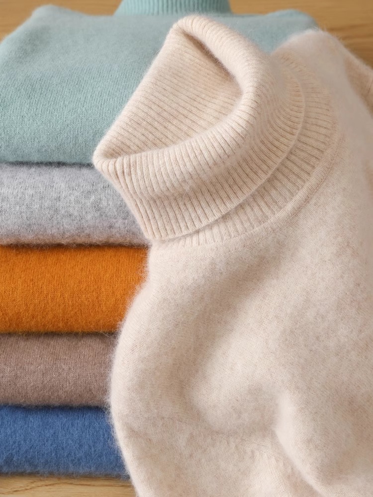 Erkek % 100% saf Vizon kadife  - Turtleneck Sweater Men incelemesi ve fiyatı