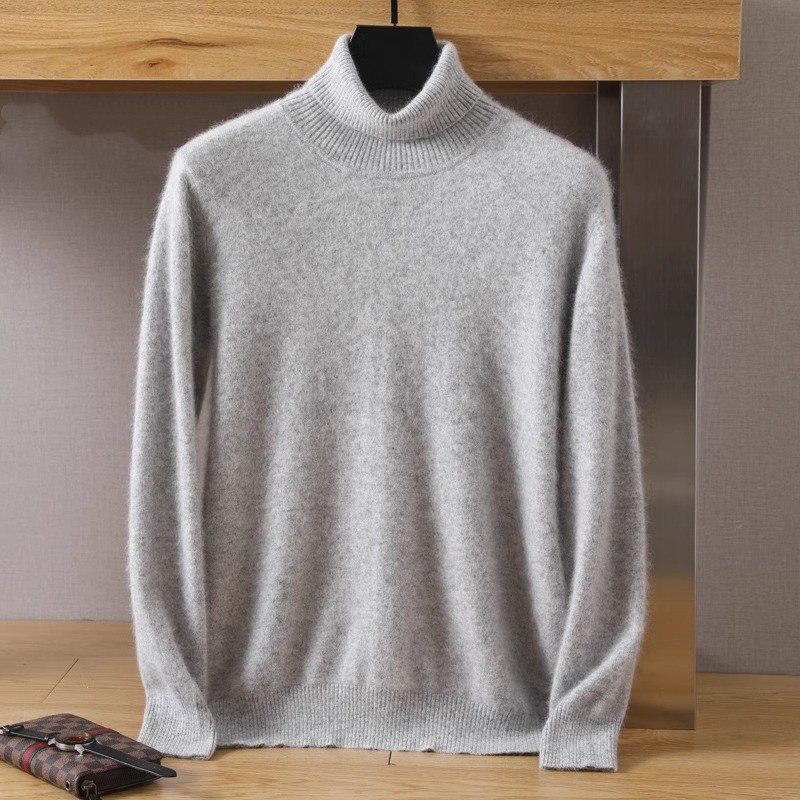 Erkek % 100% saf Vizon kadife  - Turtleneck Sweater Men incelemesi ve fiyatı