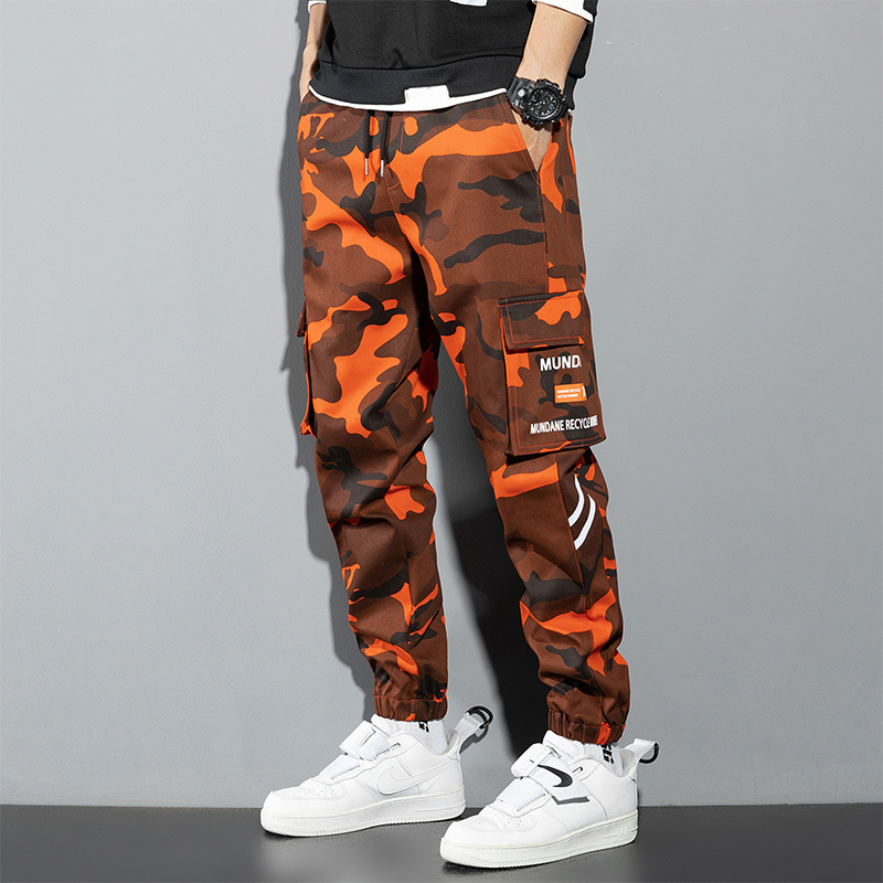 Turuncu kargo pantolon erkekle - Mens Fashion Camo Pants incelemesi ve fiyatı